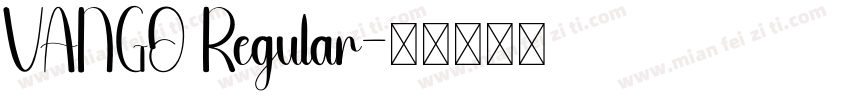 VANGO Regular字体转换